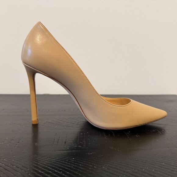 Neutral Leather Jimmy Choo High-Heeled Pumps - Picture 6 of 13